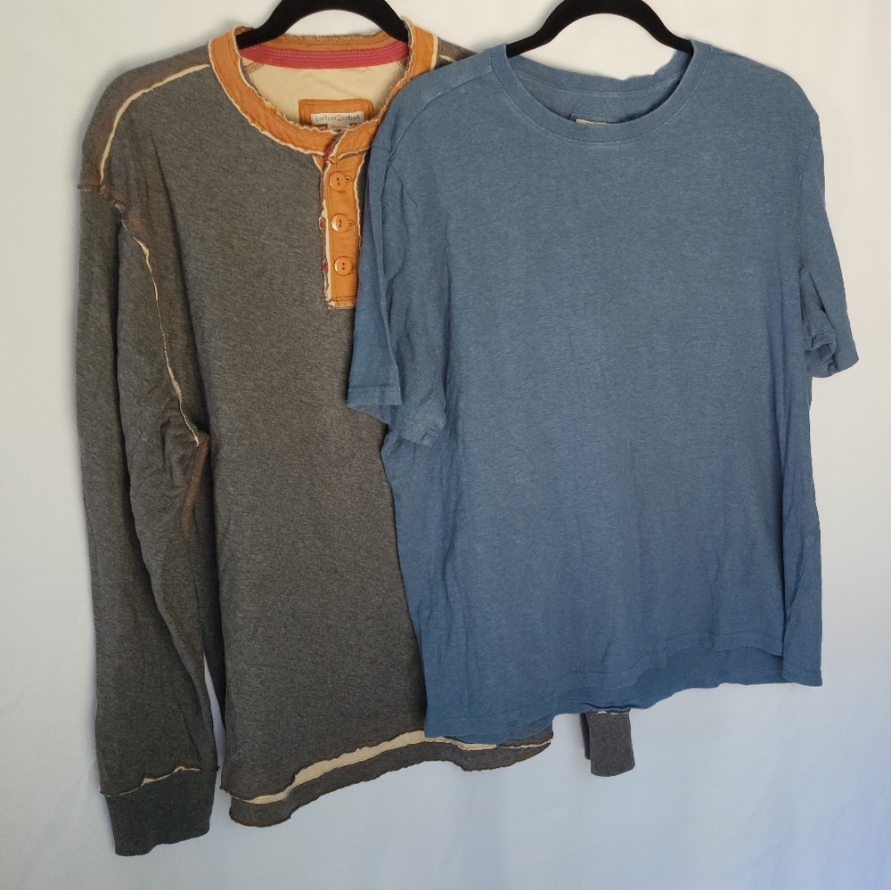 Carbon‎ 2 Cobalt Long Sleeve & Tee Shirt Lot of 2 Mens L